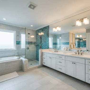 Modern layout example for bathroom renovation planning